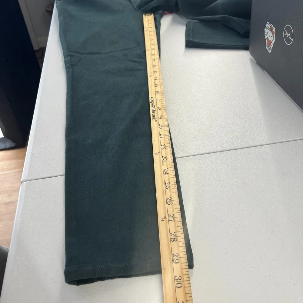 Old Navy Rockstar‎ Jeans Womens 12 Green Brushed Twill Stretch Mid Rise Skinny